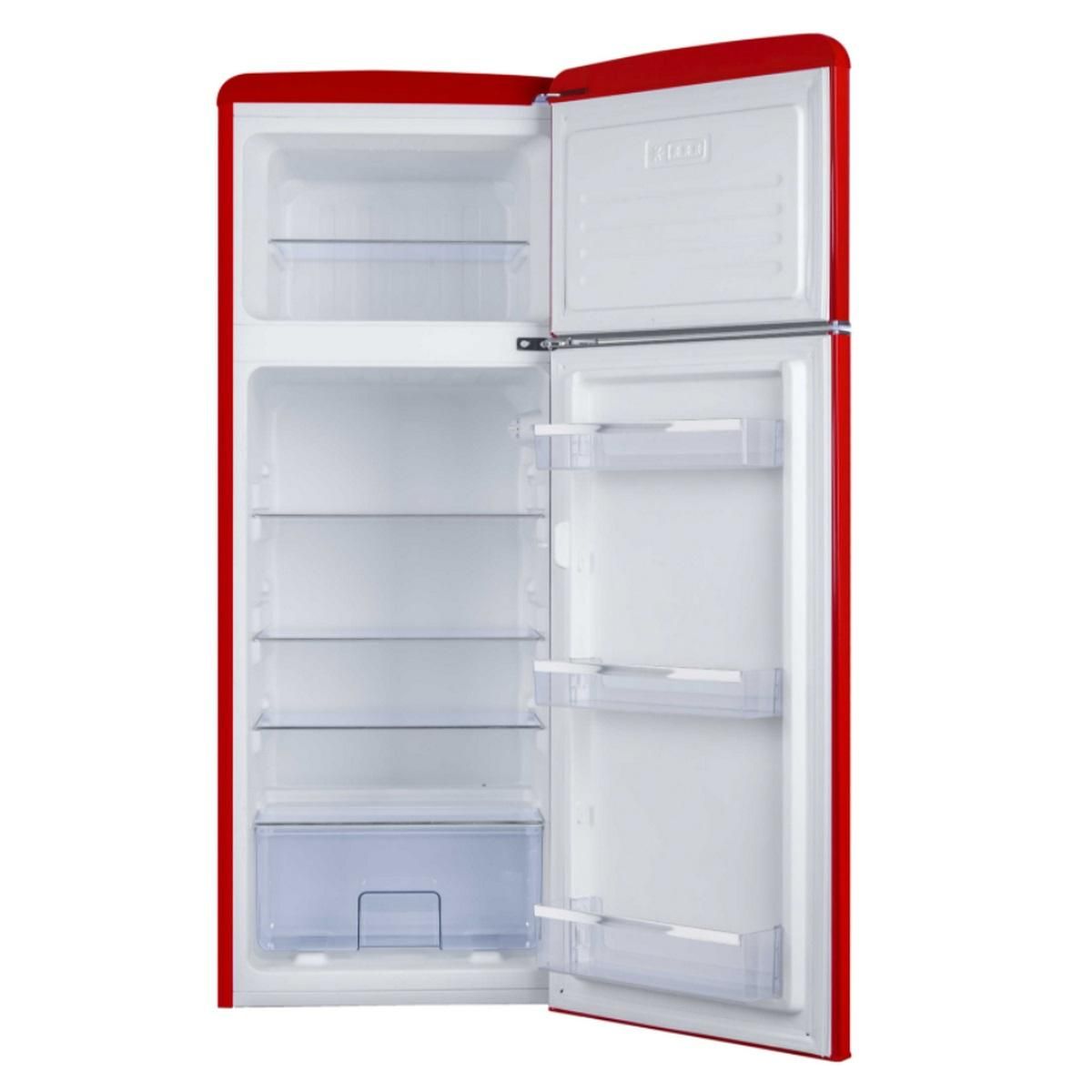 Amica Réfrigérateur combiné 55cm 246l statique rouge - AR7252R