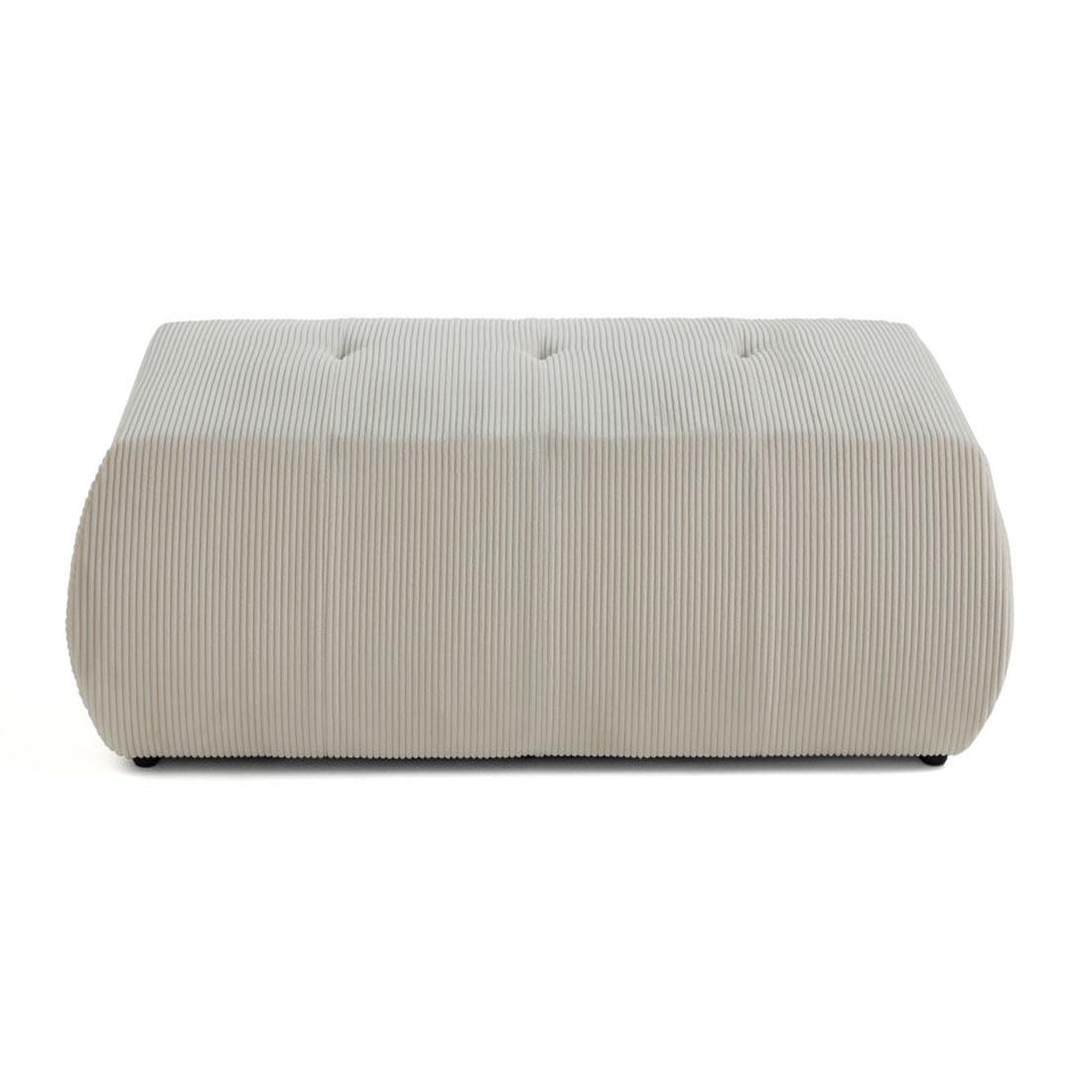 Voir la diapositive 5 : BEST MOBILIER Onyx - pouf d'appoint - en velours côtelé