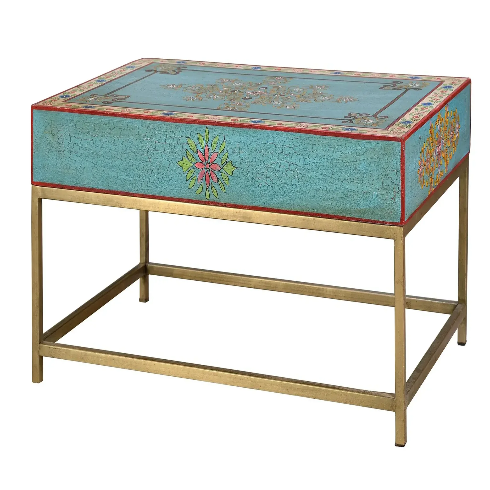 Voir la diapositive 3 : GINER Y COLOMER SL Table basse en bois de manguier 90 cm style ethnique