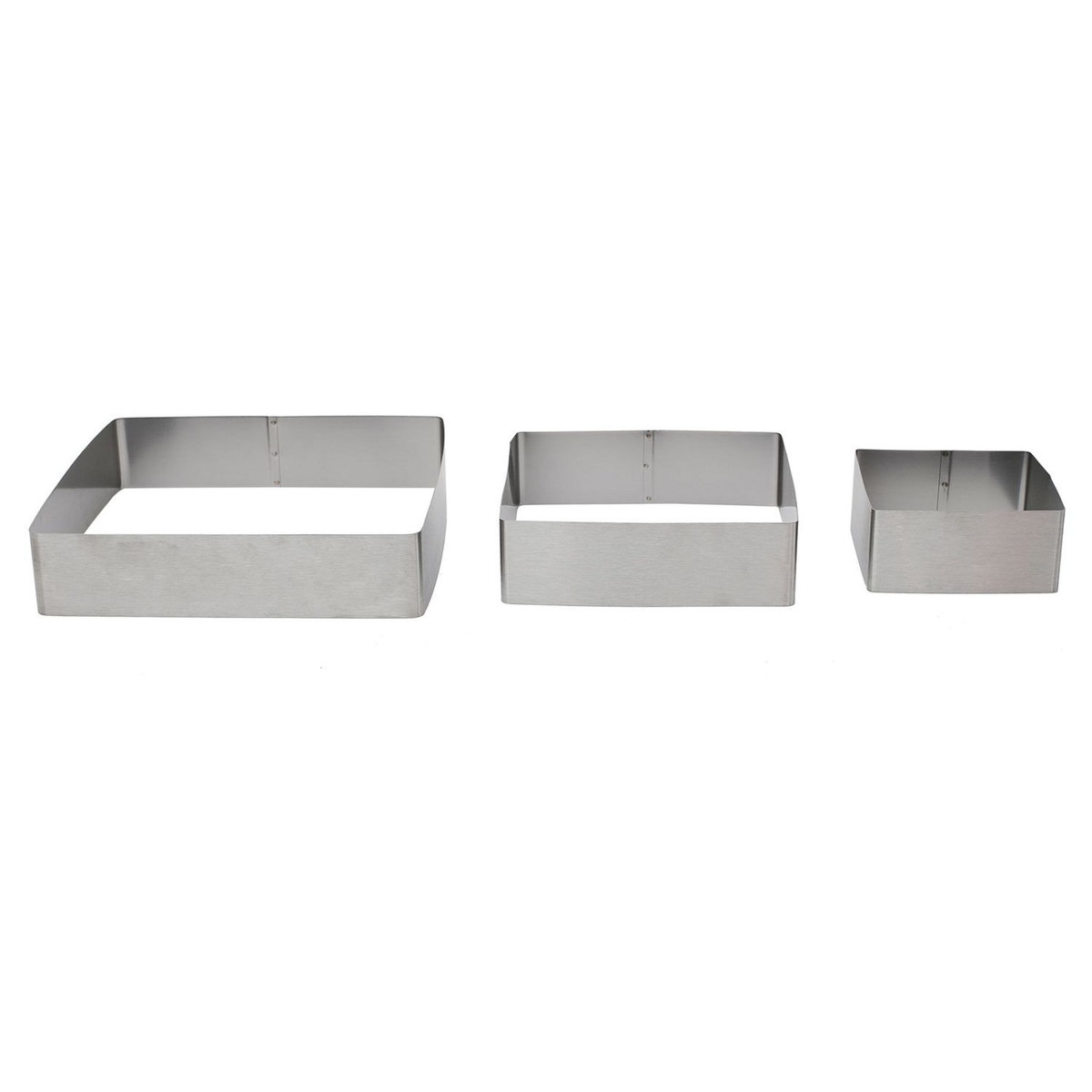 Lot de 3 cadres pâtissiers carrés