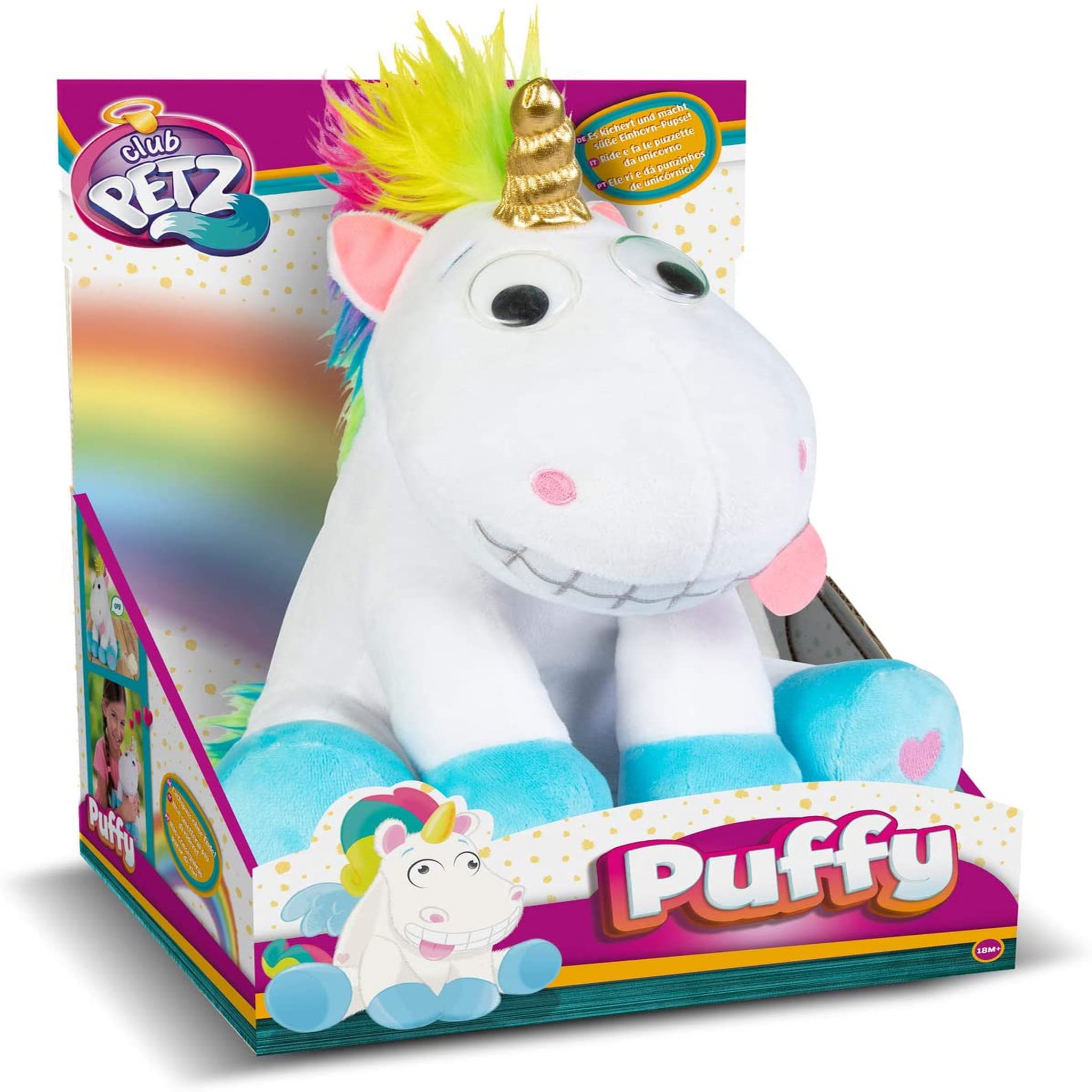 Voir la diapositive 1 : Peluche Puffy The Funny Unicorn Club Petz