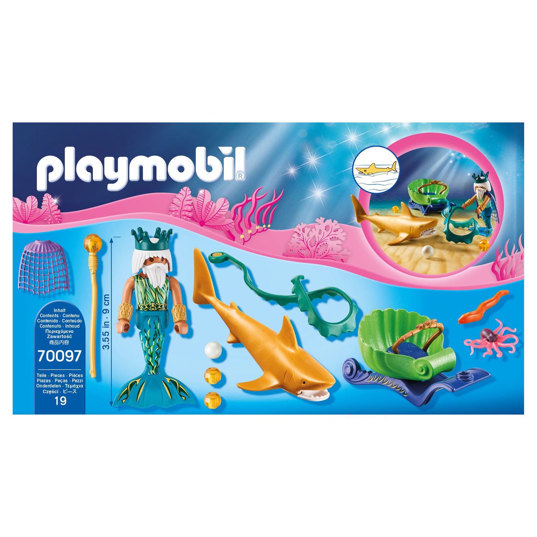 Voir la diapositive 3 : PLAYMOBIL 70097 - Magic - Roi des mers avec calèche royale