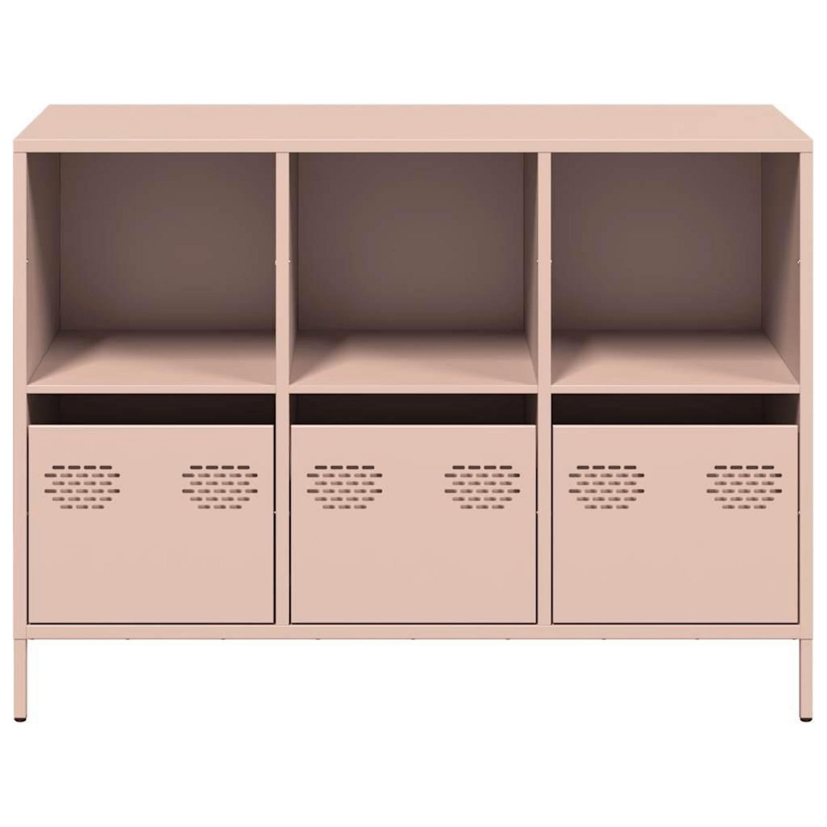 VIDAXL Buffet rose 101,5x39x73,5 cm acier lamine a froid