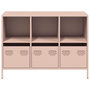 Voir la diapositive 5 : VIDAXL Buffet rose 101,5x39x73,5 cm acier lamine a froid