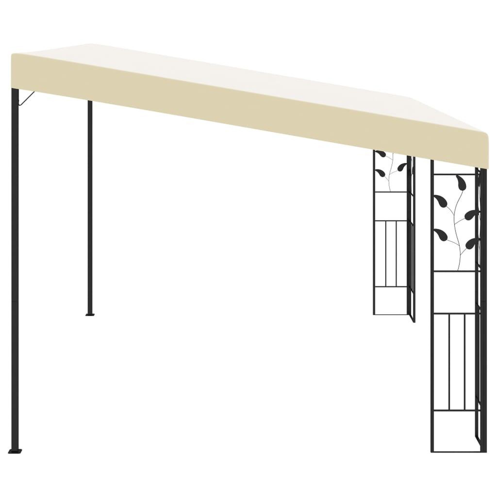 Voir la diapositive 4 : VIDAXL Belvedere a montage mural 4x3x2,5 m Creme