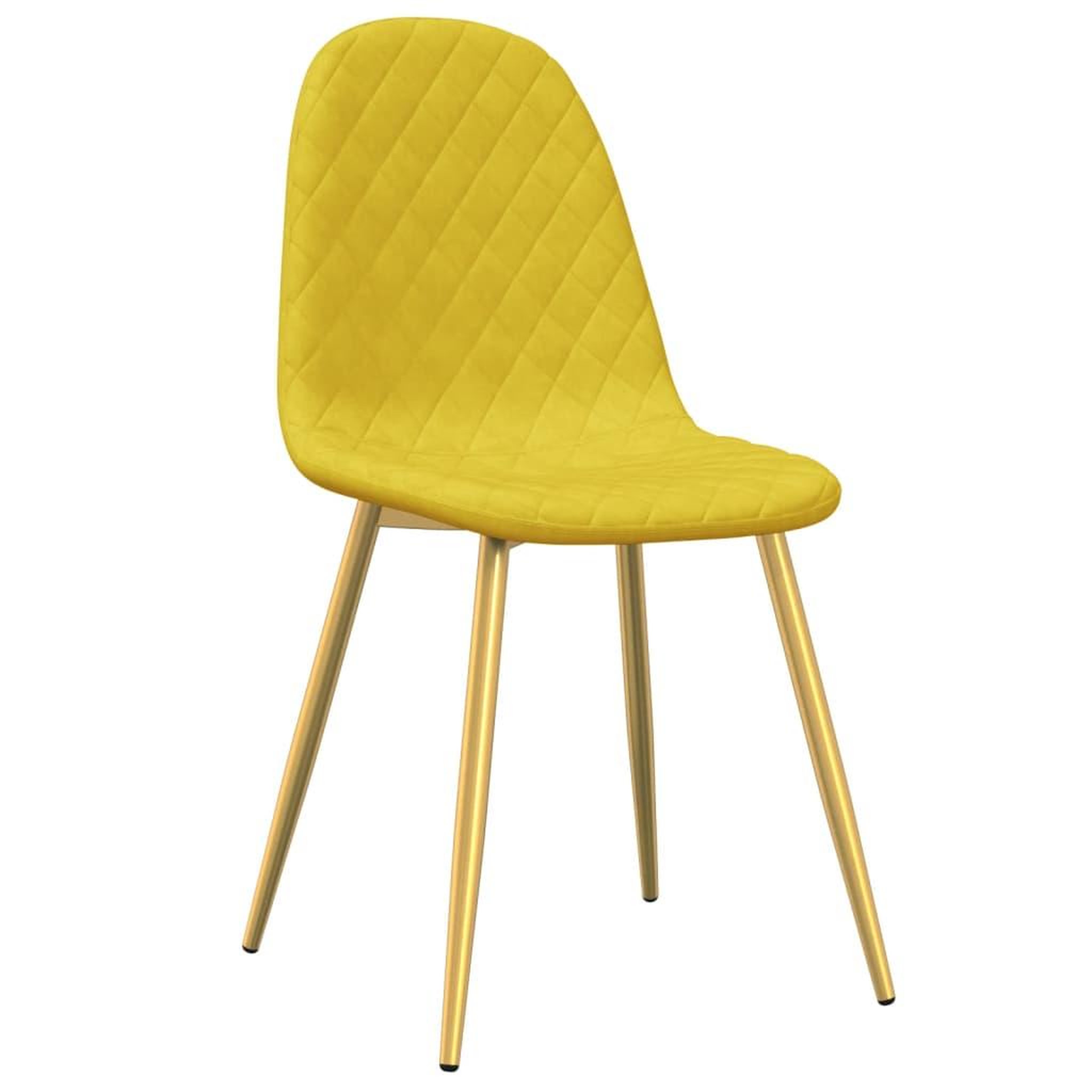 Voir la diapositive 3 : VIDAXL Chaises a manger lot de 6 Jaune moutarde Velours