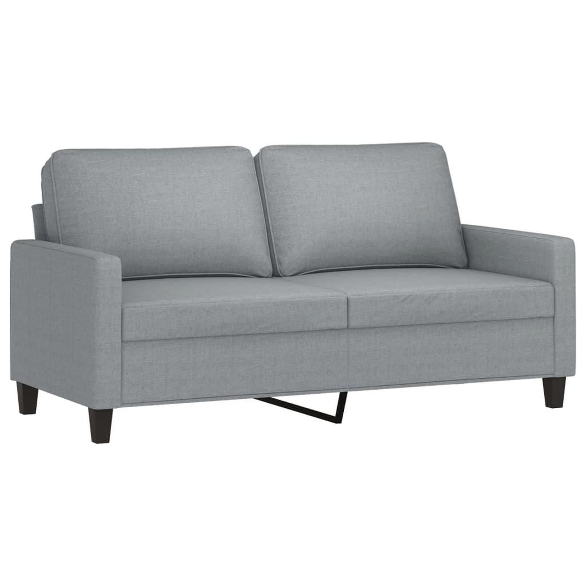 Voir la diapositive 4 : VIDAXL Ensemble de canapes 3 pcs avec coussins Gris clair Tissu