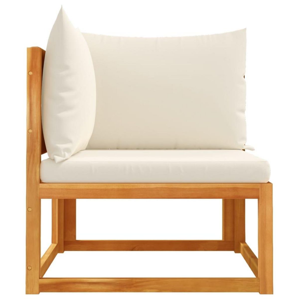 VIDAXL Canape d'angle de jardin avec coussins bois massif d'acacia