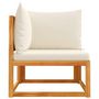 Voir la diapositive 5 : VIDAXL Canape d'angle de jardin avec coussins bois massif d'acacia