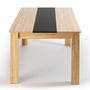 Voir la diapositive 4 : ID MARKET Table à manger rectangle GEORGIA 6 personnes imitation hêtre et noire 140 x 90 cm
