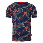 LA MAISON BLAGGIO T-shirt Marine/Rouge Homme La Maison Blaggio Fleur. Coloris disponibles : Rouge