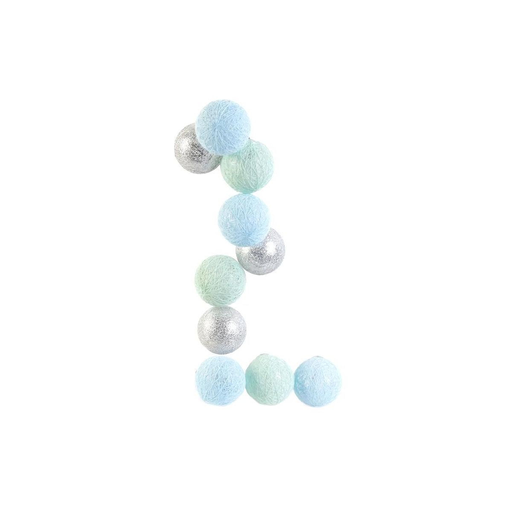 The Home Deco Factory Guirlande lumineuse à led  10 boules  192cm bleu