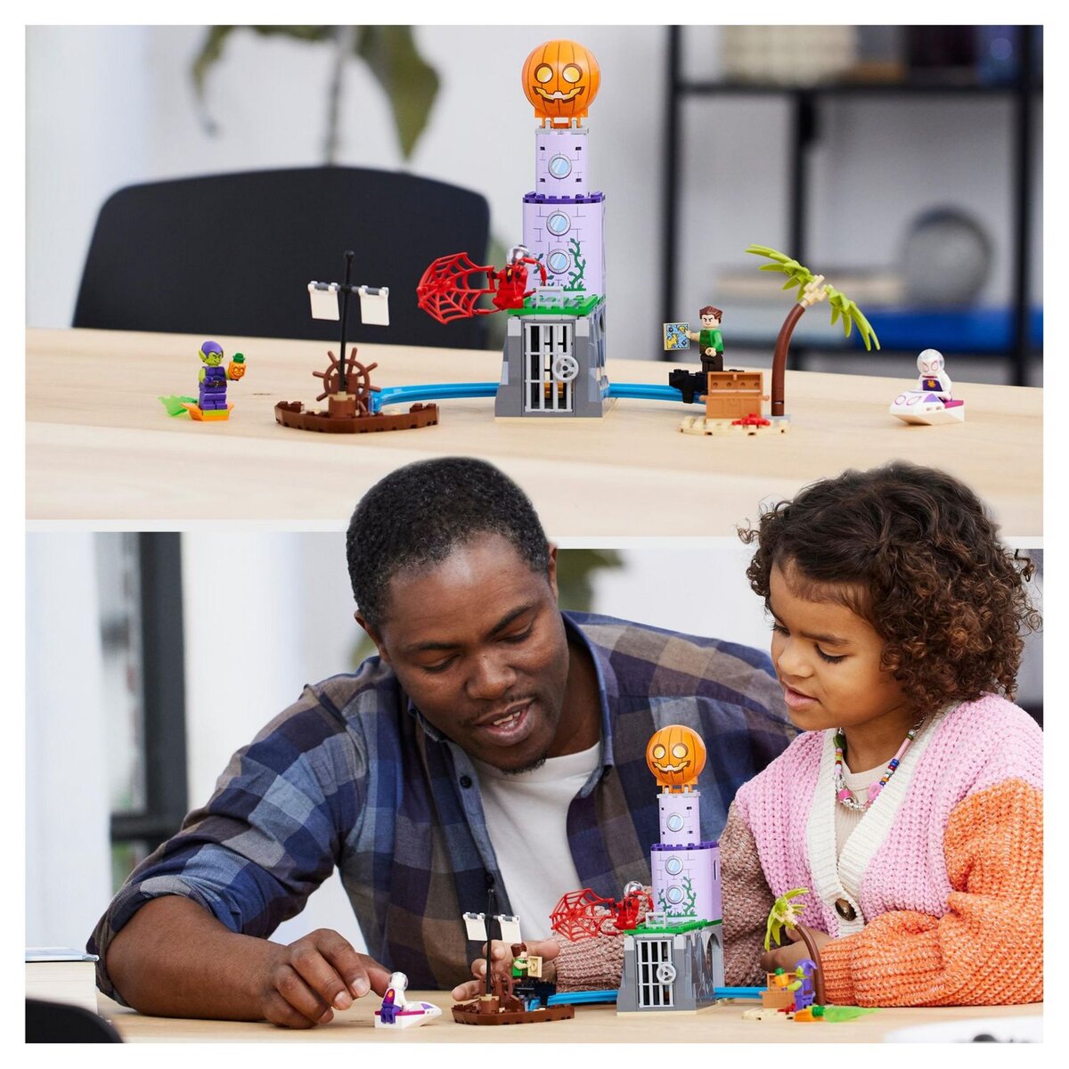 LEGO Marvel 10790 - L&rsquo;équipe Spidey au phare du Bouffon Vert