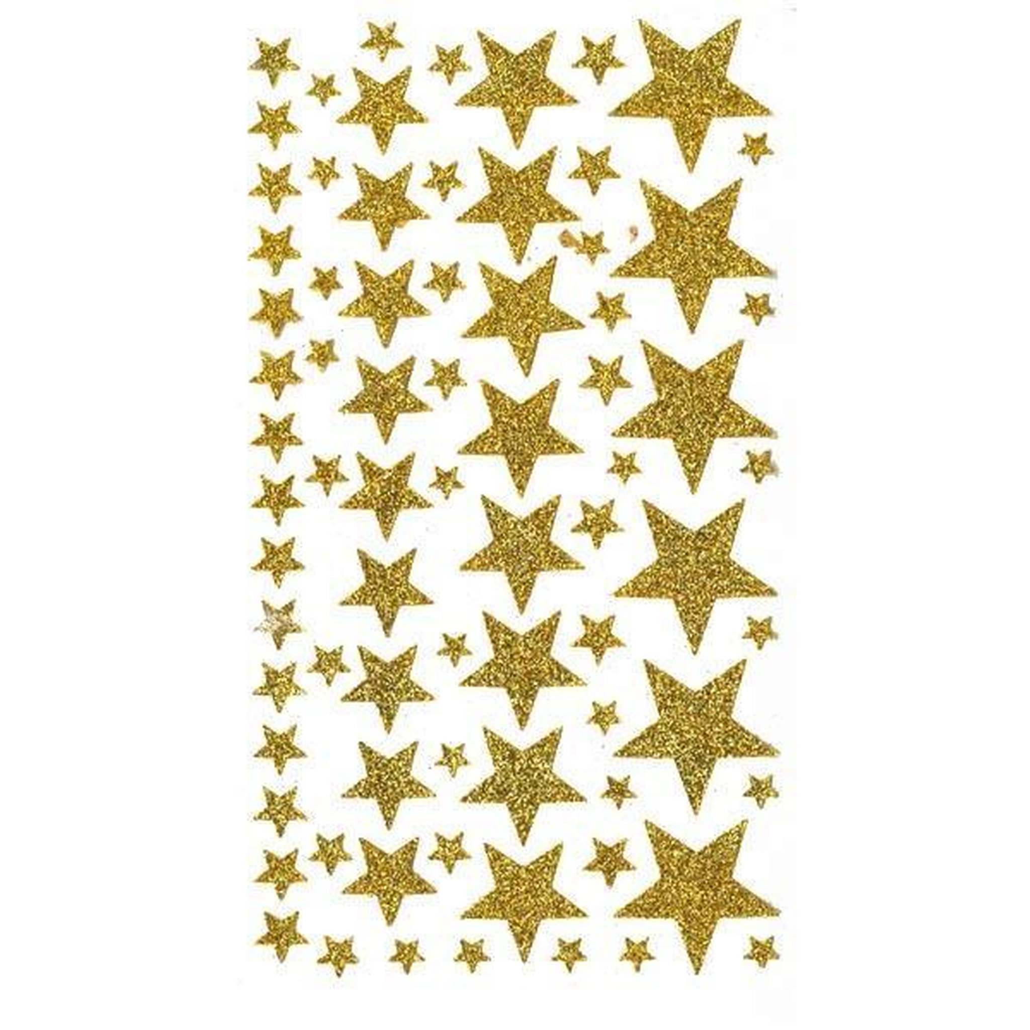 Artemio Stickers étoiles à paillettes dorées