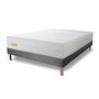 Voir la diapositive 3 : SEPTNUITS Matelas + sommier gris Memo Bio Mousse à mémoire de forme 5 zones de confort Maxi épaisseur Déhoussable