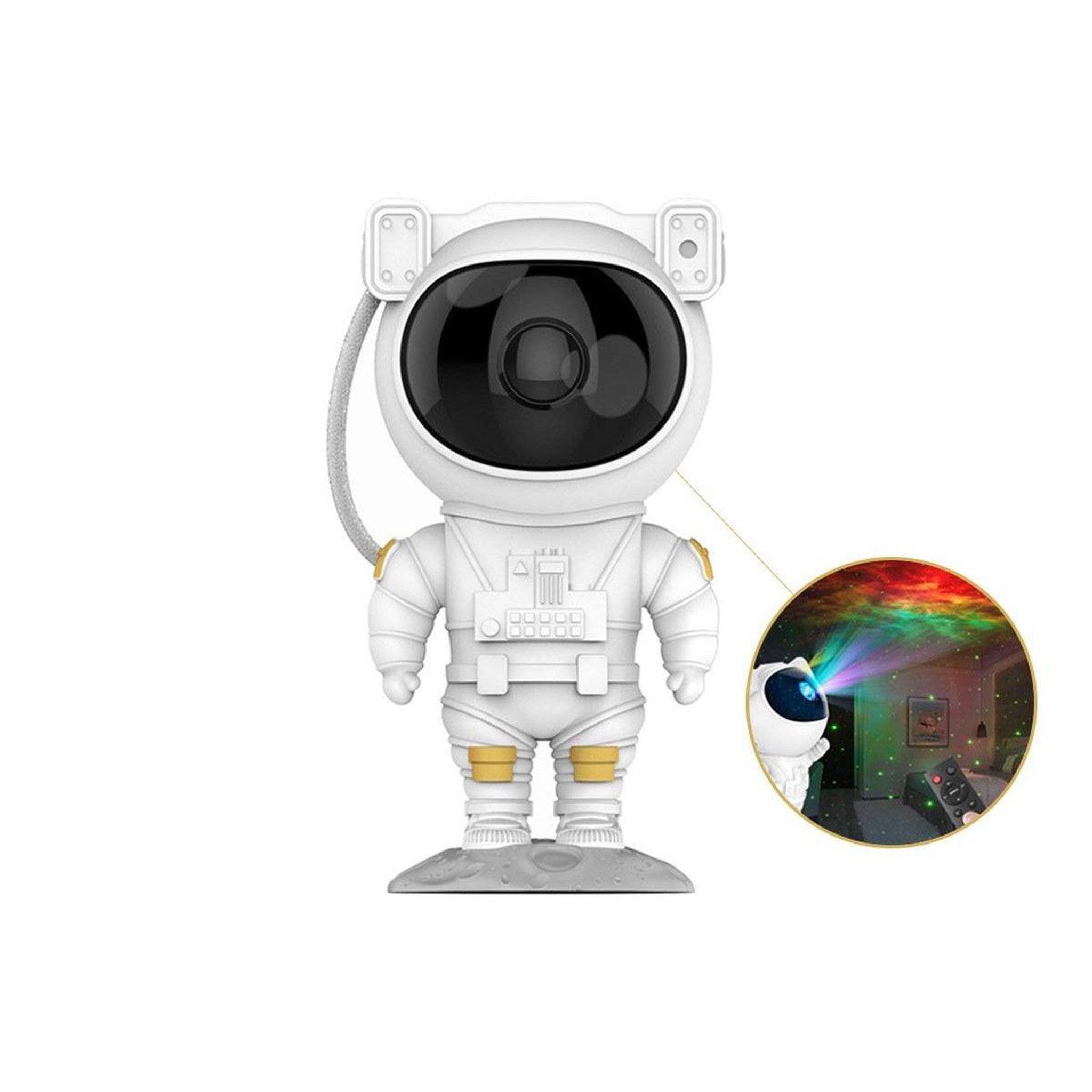 1001JOUETS Projecteur d'Ambiance Étoilé avec Télécommande - Tête Rotative 360° - Minuterie Automatique