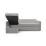 Voir la diapositive 4 : BEST MOBILIER Pocatello - canapé d'angle réversible 4 places - convertible avec coffre - en tissu bouclette