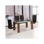 Voir la diapositive 2 : Habitat et Jardin Table repas  Eva  - 150 x 80 x 75 cm - Marron