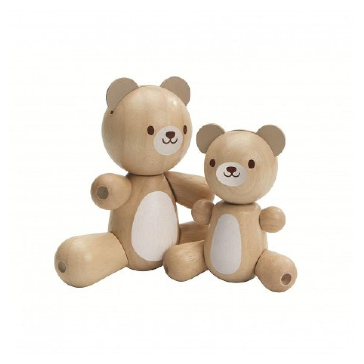 Plan Toys Coffret maman et bébé ours en bois