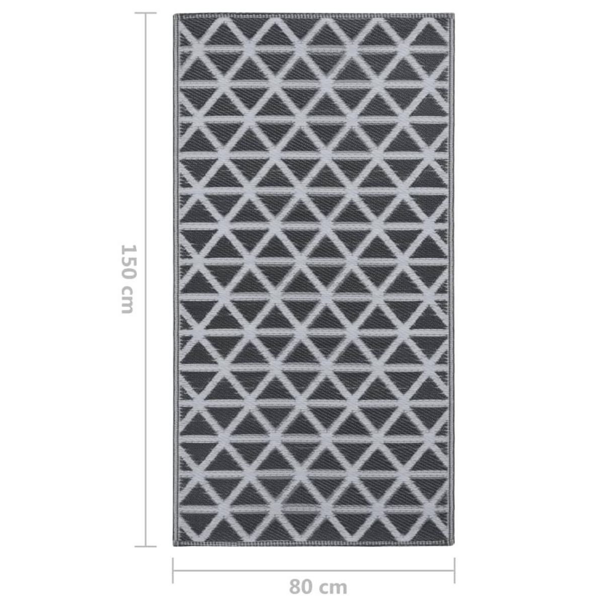 VIDAXL Tapis d'exterieur ARAKIL Noir 80x150 cm PP