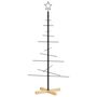 Voir la diapositive 5 : VIDAXL Arbre de Noël en metal avec base en bois noir 120 cm