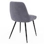 Voir la diapositive 4 : ID MARKET Lot de 4 chaises THALYA en velours mix color crème, gris clair, gris foncé, rose avec accoudoirs