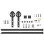 Voir la diapositive 5 : VIDAXL Kit de quincaillerie de porte coulissante 183 cm Acier Noir