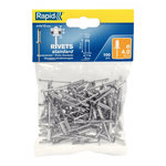 Rapid Lot de 100 rivets aluminium Diam.4 x H.12 mm RAPID
