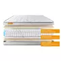SEPTNUITS Pack matelas + sommier kit blanc 180x200 Memo Spring Ressorts ensachés MAXI épaisseur + Couette + 2 oreillers