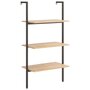 Voir la diapositive 2 : VIDAXL Etagere inclinee 3 niveaux Marron clair et noir 64x35x120,5 cm