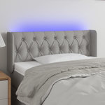 VIDAXL Tete de lit a LED Gris clair 103x16x78/88 cm Tissu