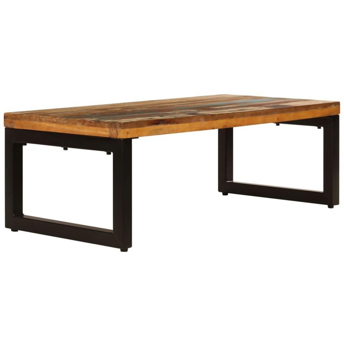 VIDAXL Table basse 100x50x35 cm Bois de recuperation solide et acier