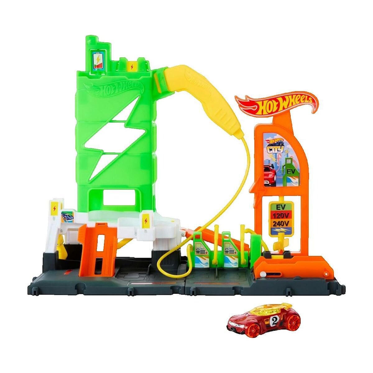 Hot Wheels Station de recharge Mattel Super Station-service Hot Wheels City coloré