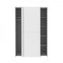 Voir la diapositive 5 : MARKET24 Armoire 2 portes coulissantes - Blanc mat - L 120 x P 61,2 x H 190,5 cm - OZZULA