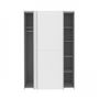 Voir la diapositive 5 : MARKET24 Armoire 2 portes coulissantes - Blanc mat - L 120 x P 61,2 x H 190,5 cm - OZZULA