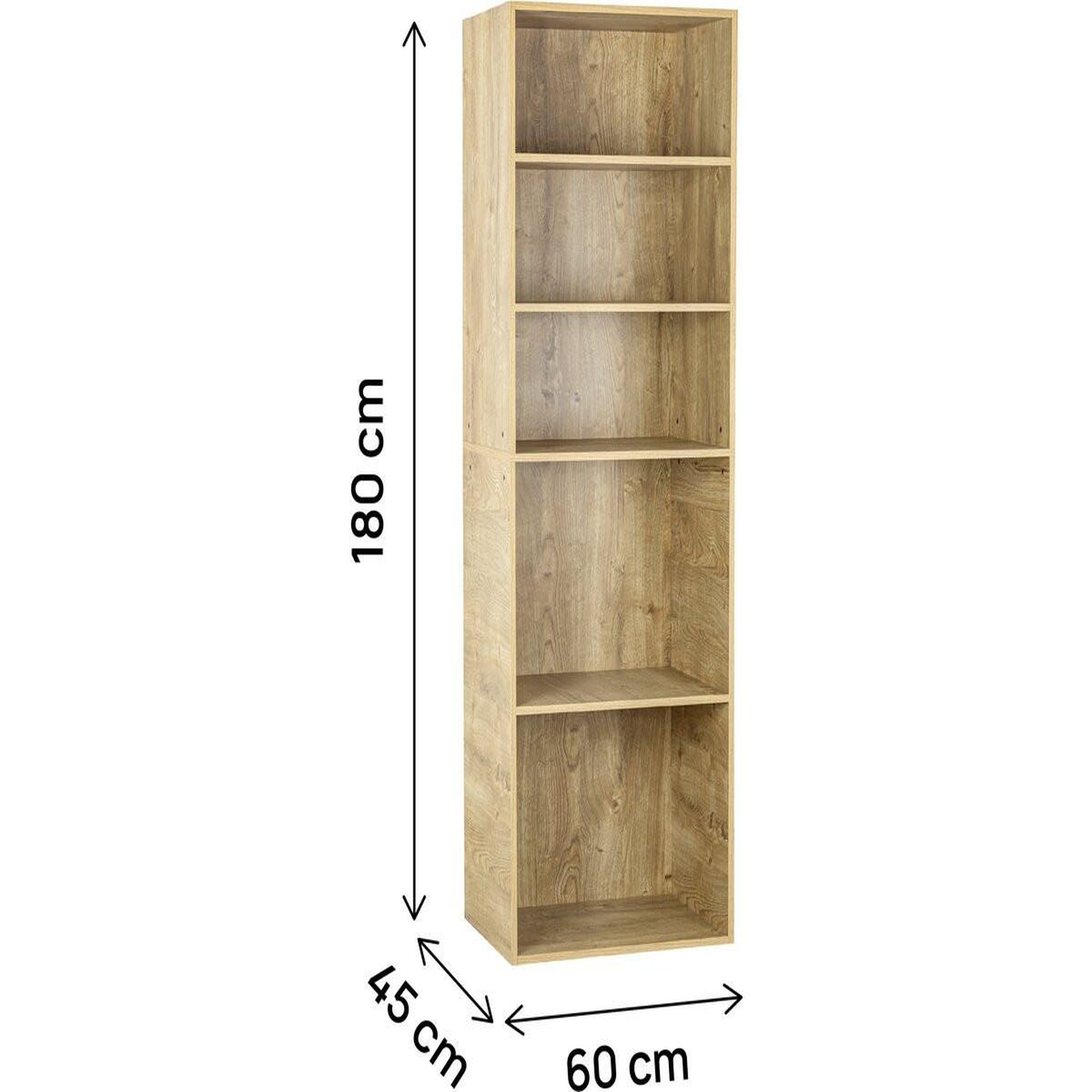 Voir la diapositive 3 : Habitat et Jardin Armoire avec 5 étagères  Opéra  - 60 x 45 x 180 cm - Beige