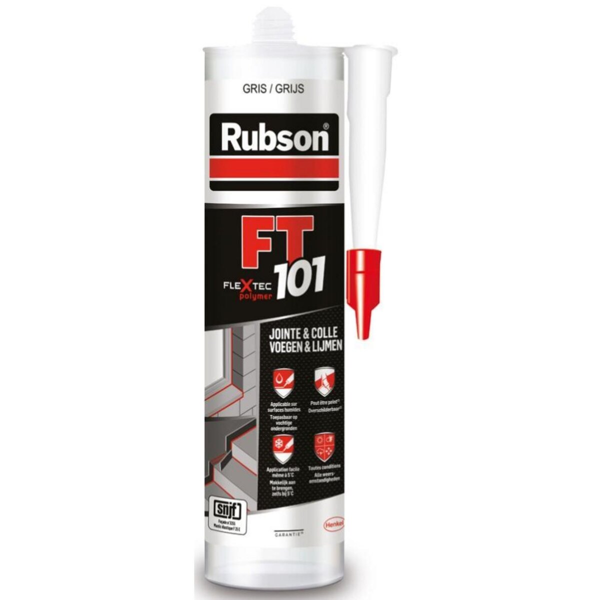 rubson Mastic d'étanchéité toute destination RUBSON qualité pro Ft101 280 ml gris
