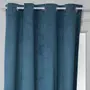 ATMOSPHERA Rideau de salon occultant 8 œillets modèle Otto - 140 x 260 cm - Bleu canard