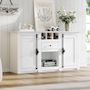 Voir la diapositive 4 : MERAX Buffet 2 porte(s) 1 tiroir(s) - 130 cm blanc mdf