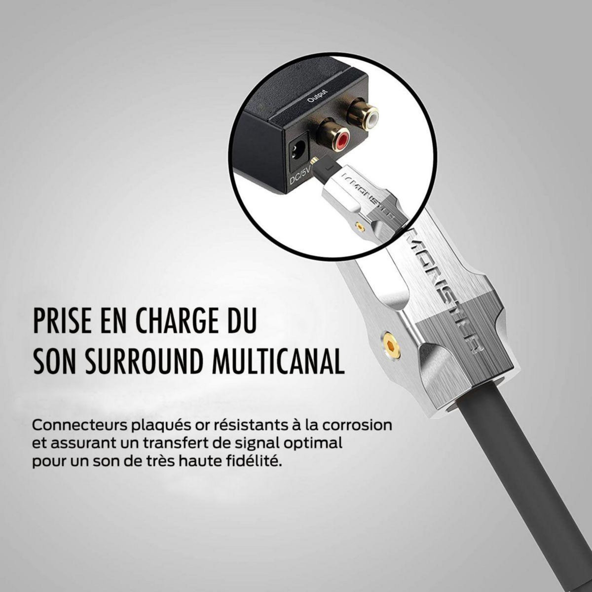 Monster Cable Câble fibre optique 2.0/22.5 GBPS 1.5M M1000 UHD