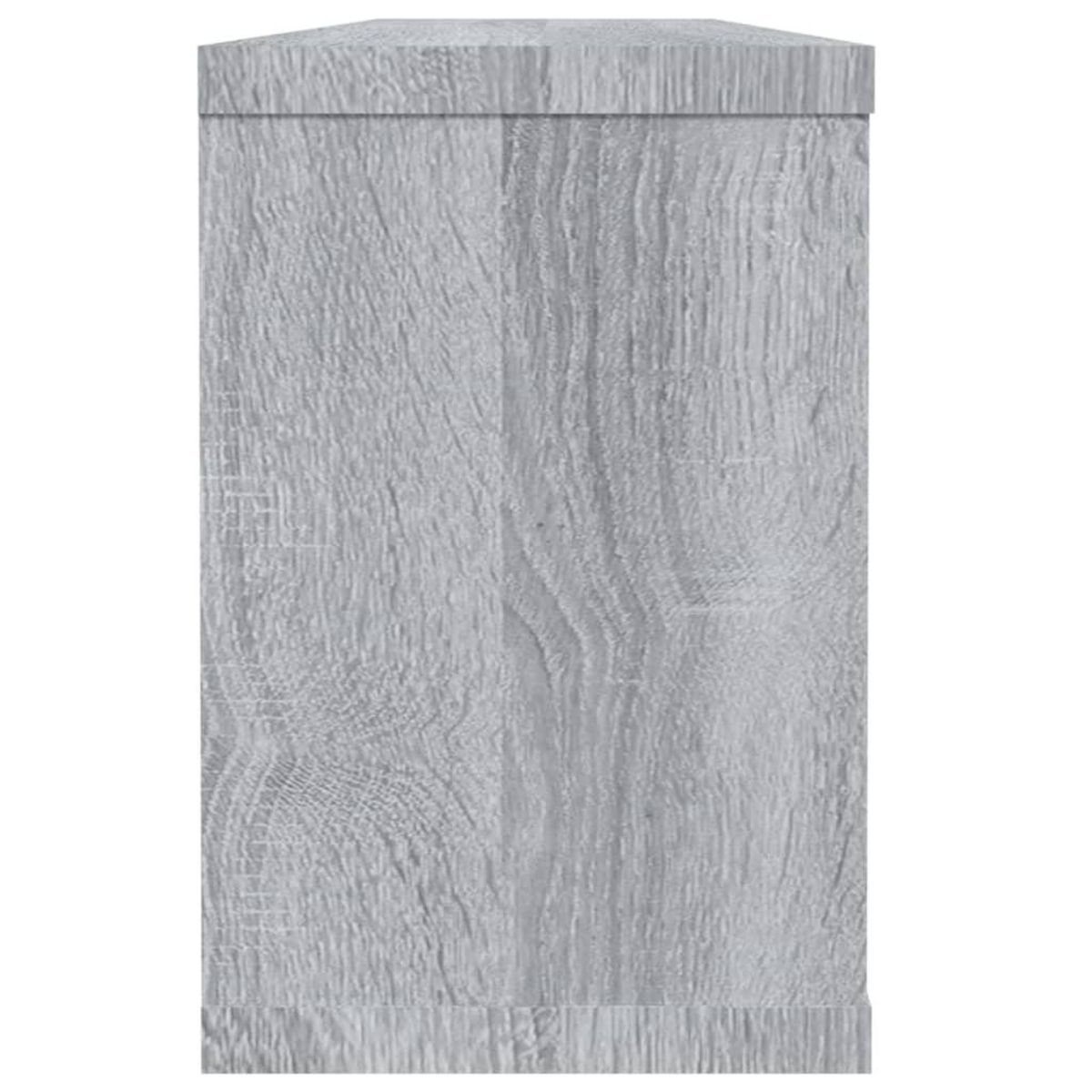 VIDAXL Etageres murales cube 2 pcs Sonoma gris 60x15x23 cm Bois