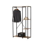 TOILINUX Penderie à 3 étagères Colorado - Marron et noir