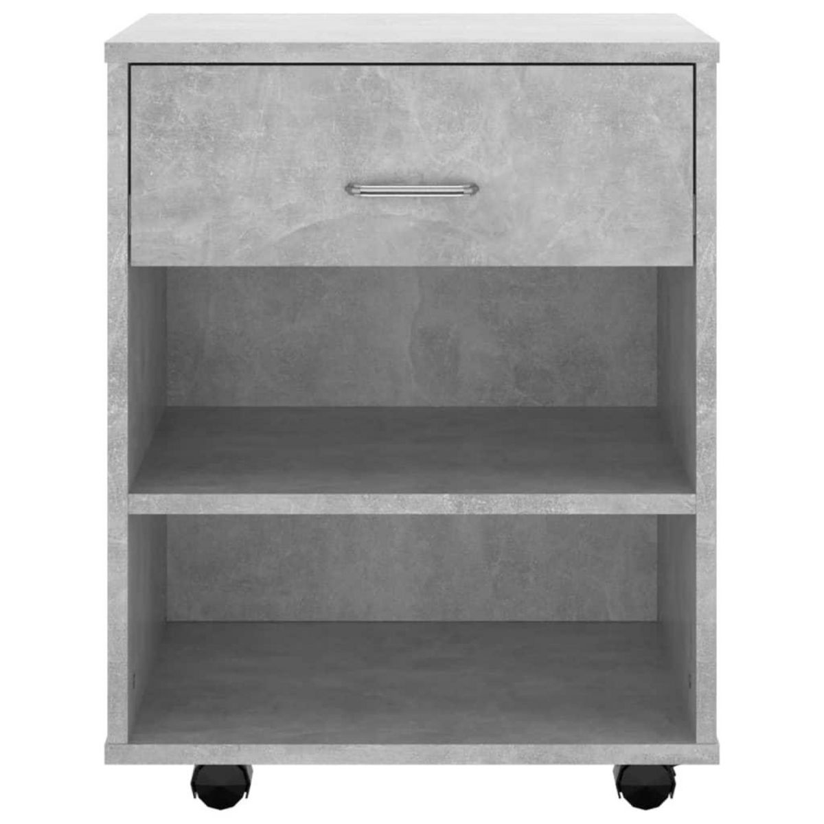 VIDAXL Armoire a roulettes Gris beton 46x36x59 cm Bois d'ingenierie