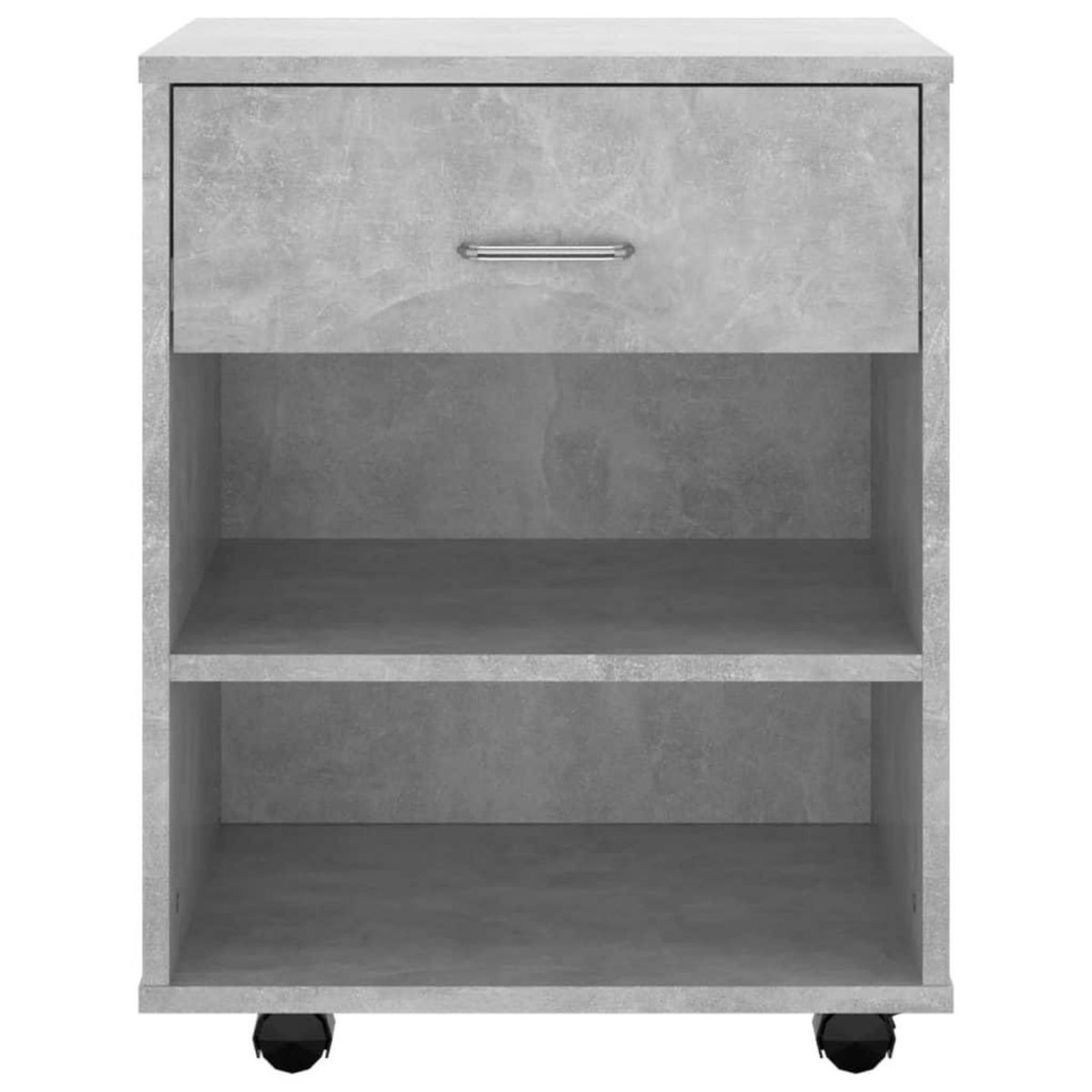 VIDAXL Armoire a roulettes Gris beton 46x36x59 cm Bois d'ingenierie