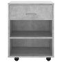 Voir la diapositive 4 : VIDAXL Armoire a roulettes Gris beton 46x36x59 cm Bois d'ingenierie