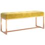 Voir la diapositive 2 : VIDAXL Banc Jaune moutarde 110x36x45 cm Velours