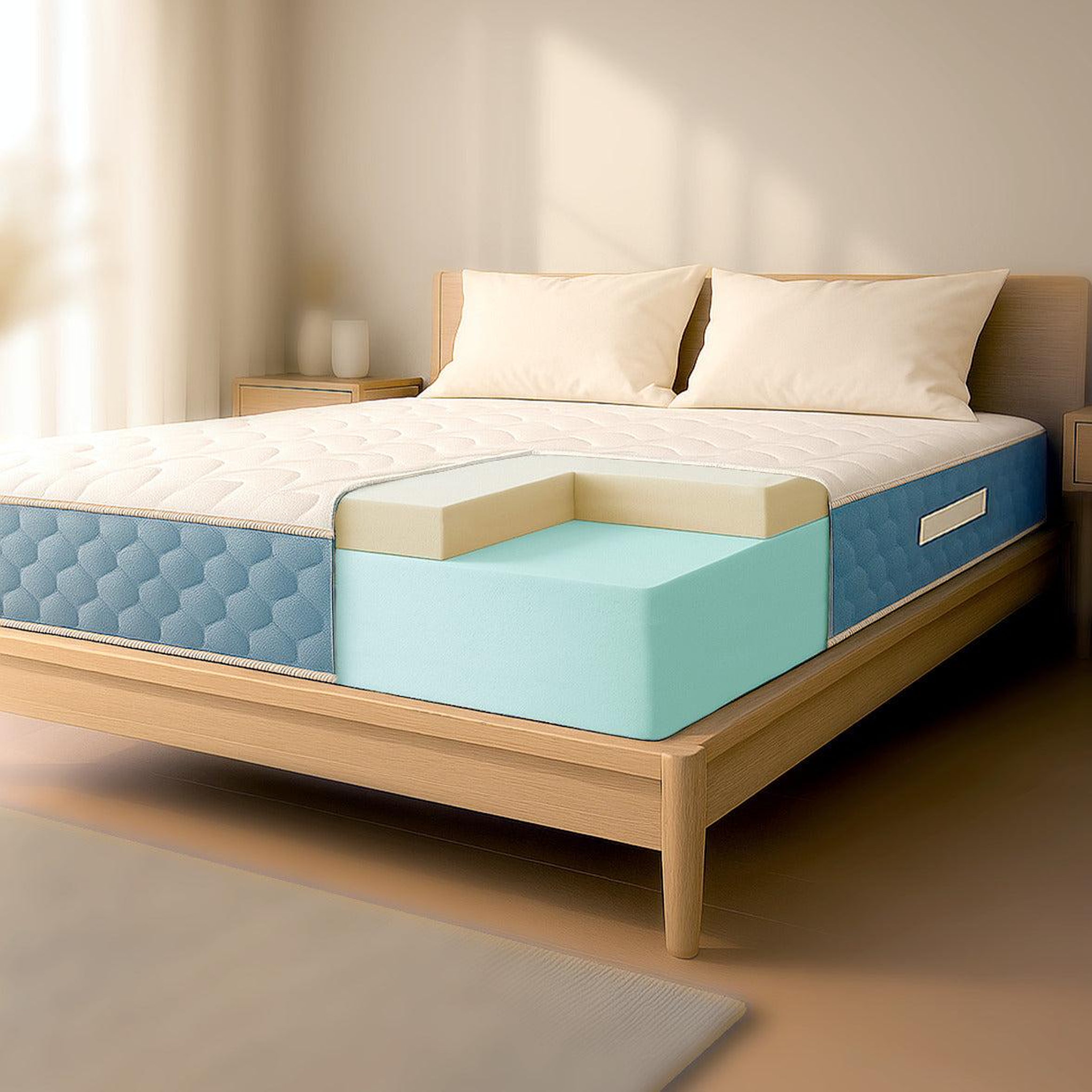 Voir la diapositive 2 : THE WHITE STONE Matelas Orthopédique 80x190 cm | Hauteur 21 cm | Dispositif Médical Classe 1 | Ergonomique & Respirant | Fabriqué en Italie