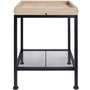Voir la diapositive 5 : tectake Table d'appoint style industriel Bois clair industriel, Chêne Sonoma