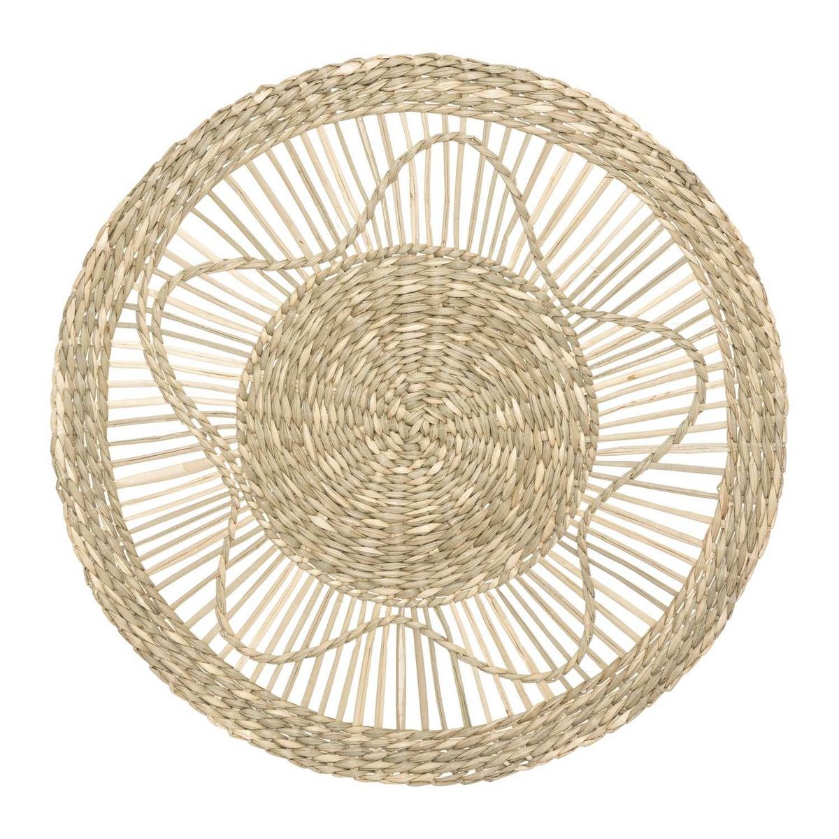 ATMOSPHERA Ensemble de 3 décorations murales en roseau - Beige