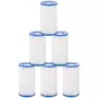 OUTSUNNY Lot de 6 cartouches filtrantes pour spa - cartouches de filtration - PP bleu fibres Dacron blanc